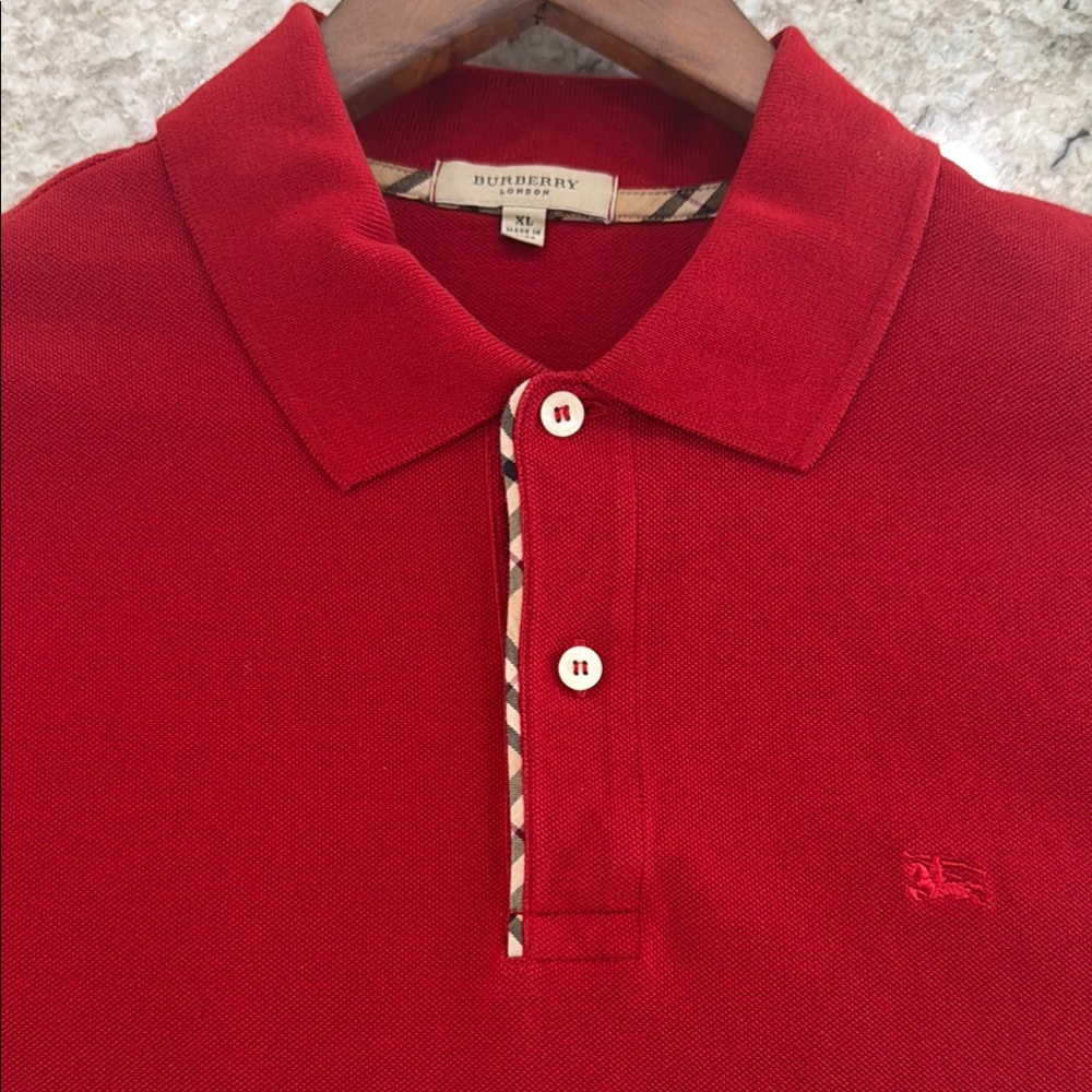 Burberry Red Polo Shirt